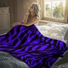 Lila Zebra Streifen Flanell Decke Warm Weich Halloween Weihnachten Dekorativ Sofa Warm Gemütlich Ganzjahres Geschenk