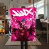 1PC Jinx Print Flannel Blanket, High quality All Seasons, Home Decor, Warmth and Comfort, Perfect for Christmas Gifts