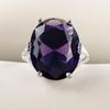 POMOiii Lila Amethyst Zirkon Ring für Wemon Hochwertige glänzende Zirkonia anmutige weibliche zarte Accessoires