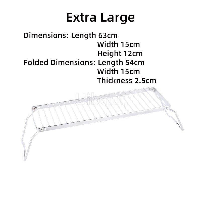 Outdoor Stove Stand Portable Foldable Kettle Stand Stainless Steel Striped Mesh Grill Rack Mini Stand Baking Tray Holder Grill