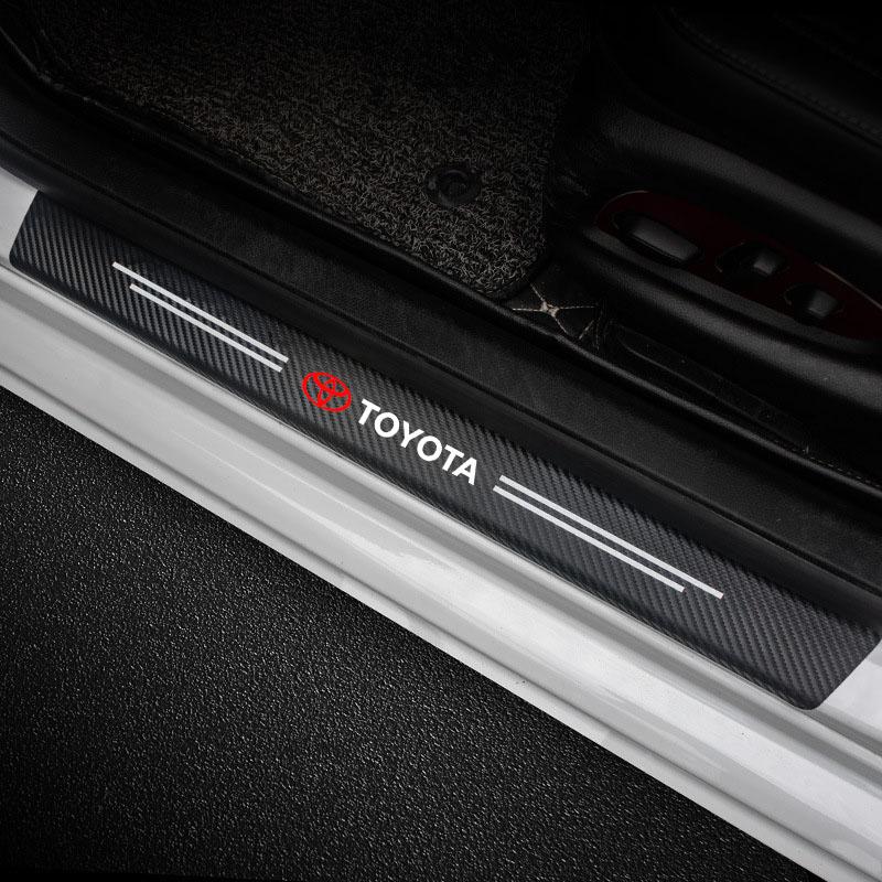 Car Door Sill Protection Sticker Scratch Wear Resistant for Toyota Yaris CHR Corolla Rav4 Hilux Land Cruiser Accessories