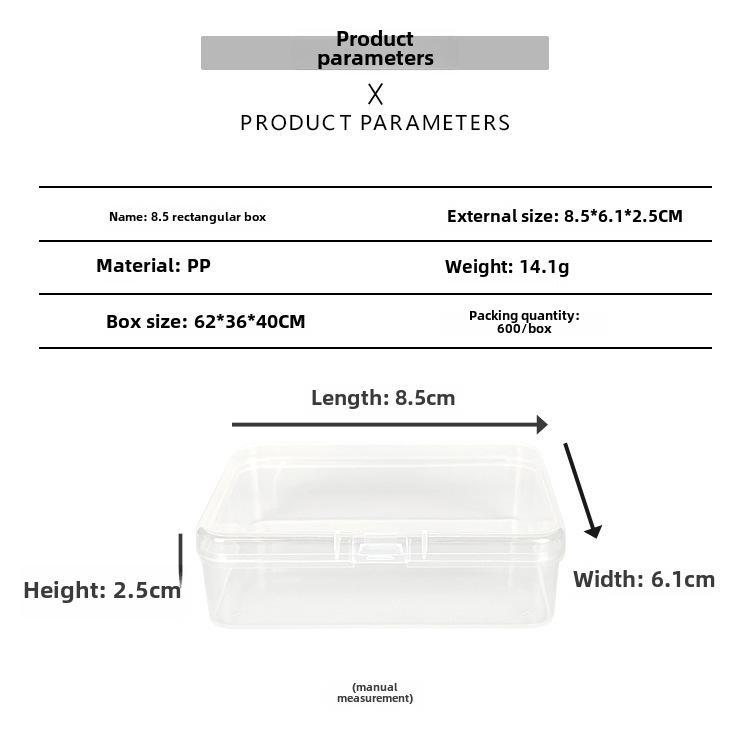 Caja de exhibición y almacenamiento de hardware de plástico transparente
