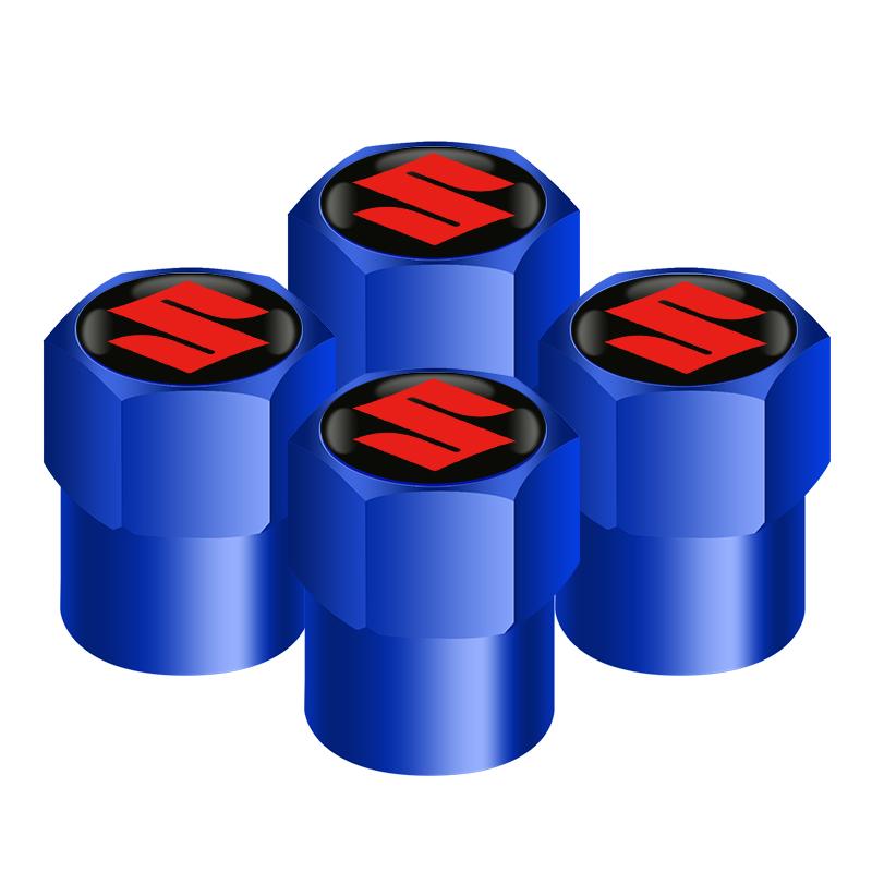 Car Styling 4Pcs Metal Wheel Tire Valve Caps Stem Case For Suzuki Grand Vitara Sx4 Swift Alto Jimny
