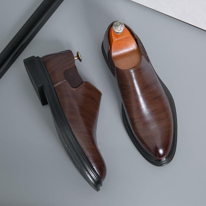 Fashion Fashion Leather Men Casual Shoes Male Slip On Flats Handmade Hot Sale Loafers Classic Mens Formal Dress Business Shoes Moccasins