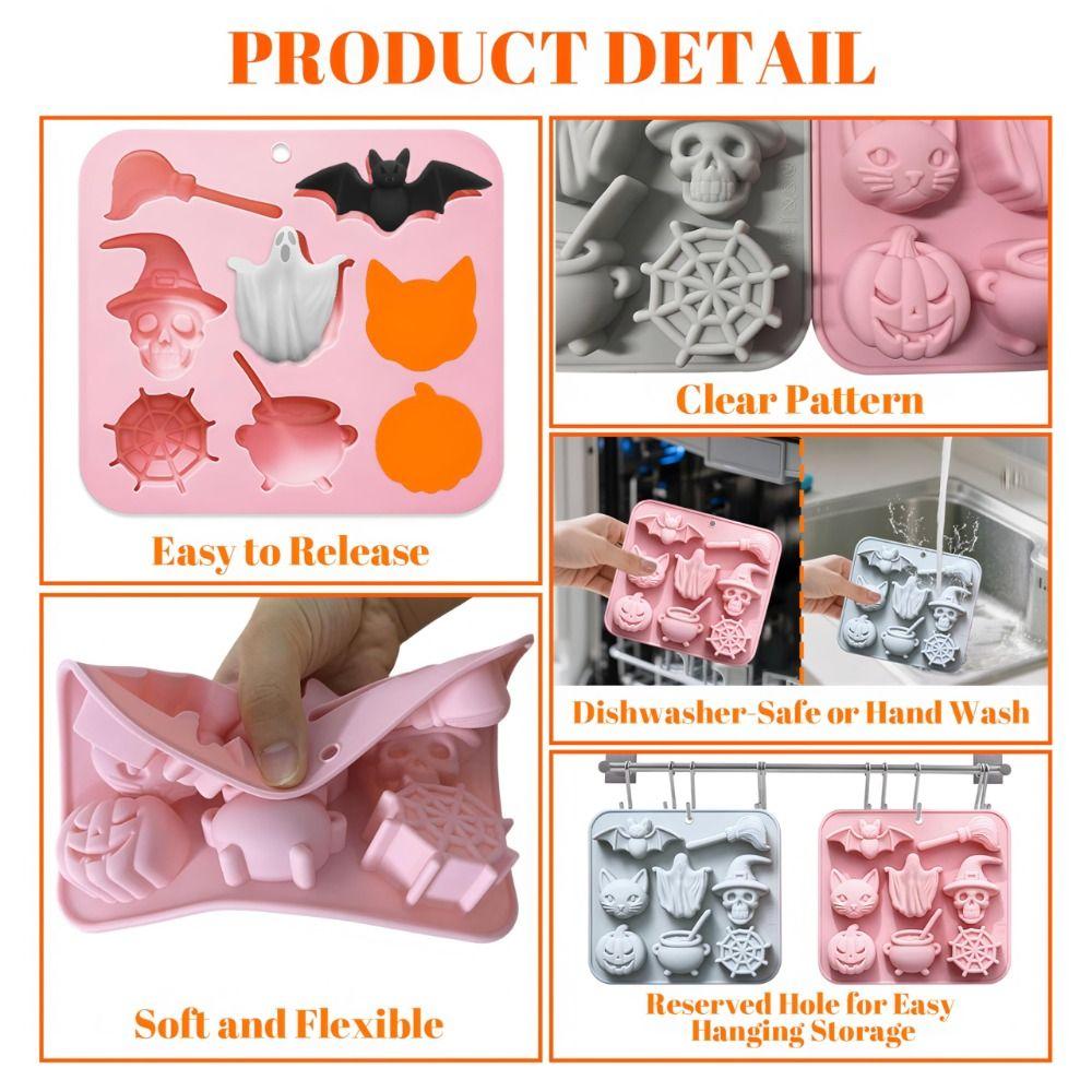 Ghost Pumpkin Shaped Mousse Cake Mold Reusable Baking Mould Chocolate Dessert Mold  Dessert Making