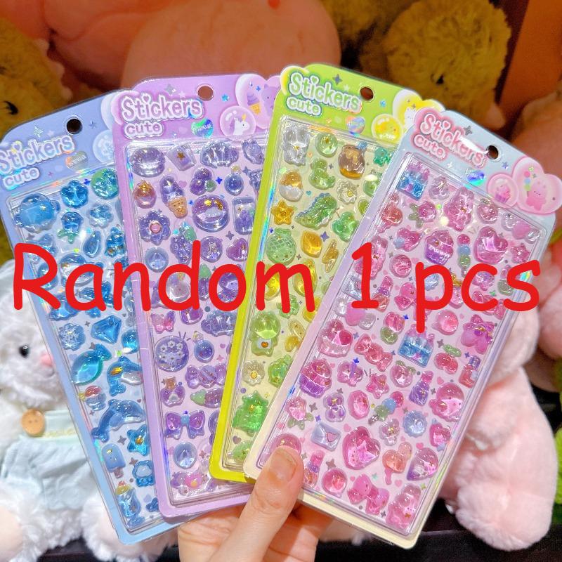 

3D Shiny Crystal Stickers Adorable Cartoon Decals designed for Children Scrapbook Journal DIY Craft great for daily use