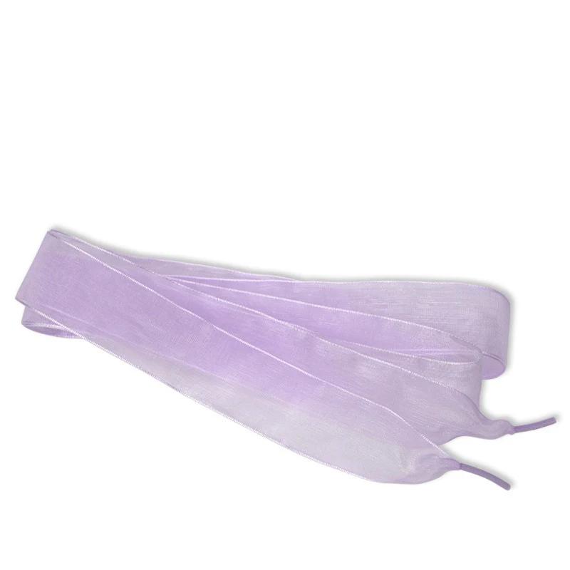 Flat Silk Shoe Laces 2.5CM Width Tulle Webbing Snow Shoelace Fit Sneakers Ballet Lace Chiffon Yarn Shoelaces Shoes Accessories
