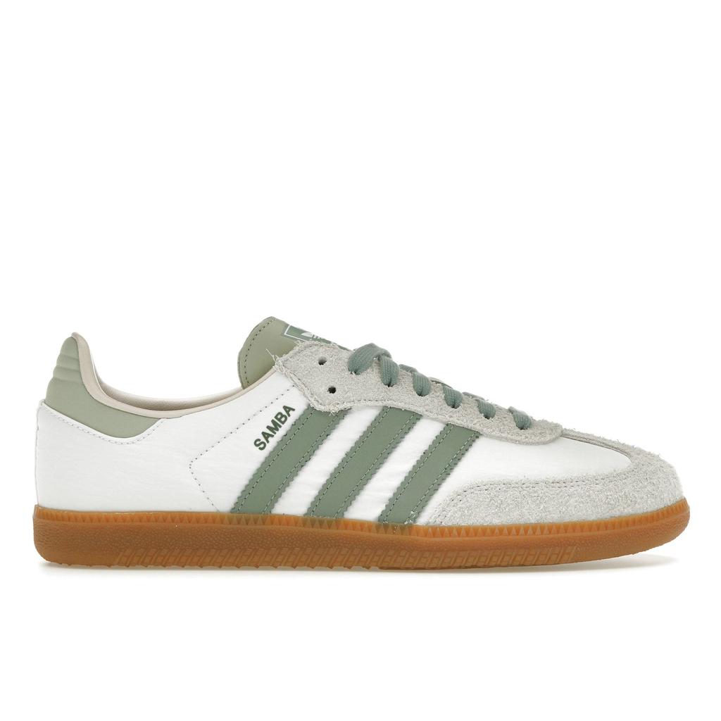 Adidas Samba OG White Silver Green Women Sneakers Cloud-White Putty-Mauve ID0492
