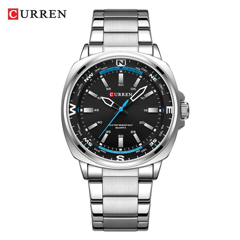 CURREN Classic Business Casual Quartz Watch for Men Stainless Teel Sport Waterproof Male Watches Clock