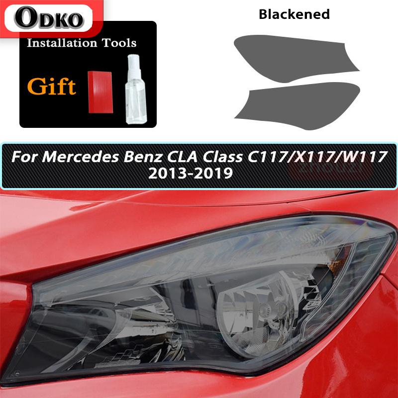 Smoked Black TPU Sticker Car Headlight Protective Film For Mercedes Benz W177 W176 W205 W206 C117 C118 X156 X253 C253 W213 W218
