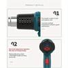 2000W Hot Air Gun with LCD Digital Display. Used for Shrinking Oil Pipe Paint Remover/stripper, Car Decoration/repair