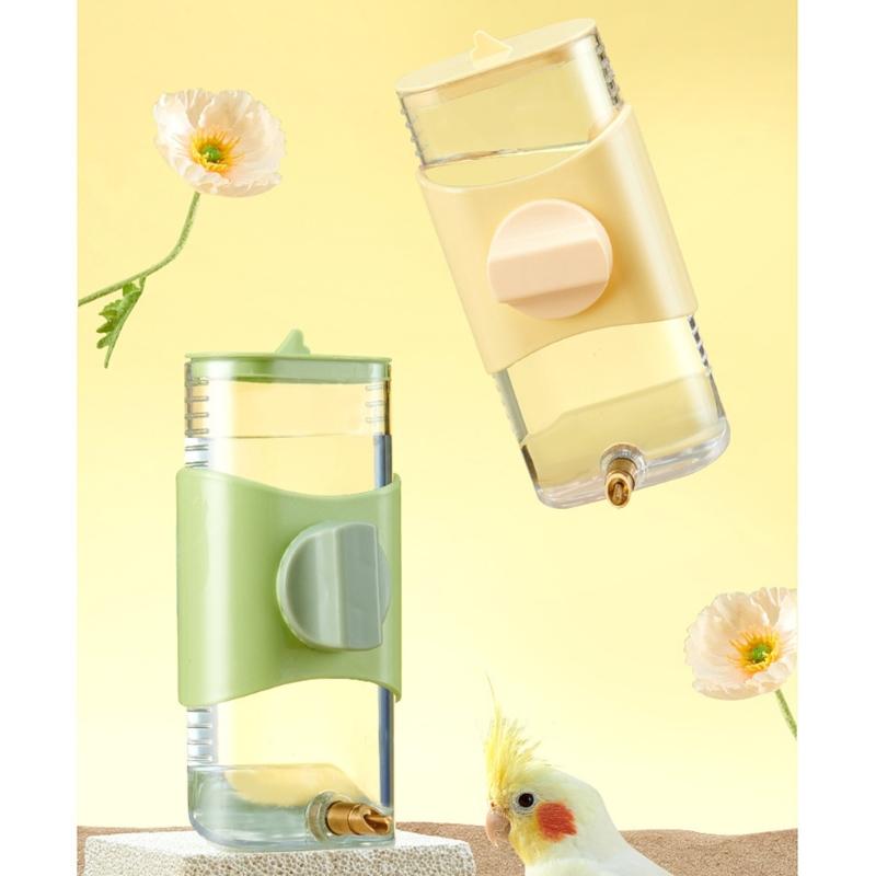 Plastic Parrot Pin Type Water Bottle Dispenser Feeder Hangings Pet Guinea Pigs Squirrels Rabbit Drinking Pipe Fountain