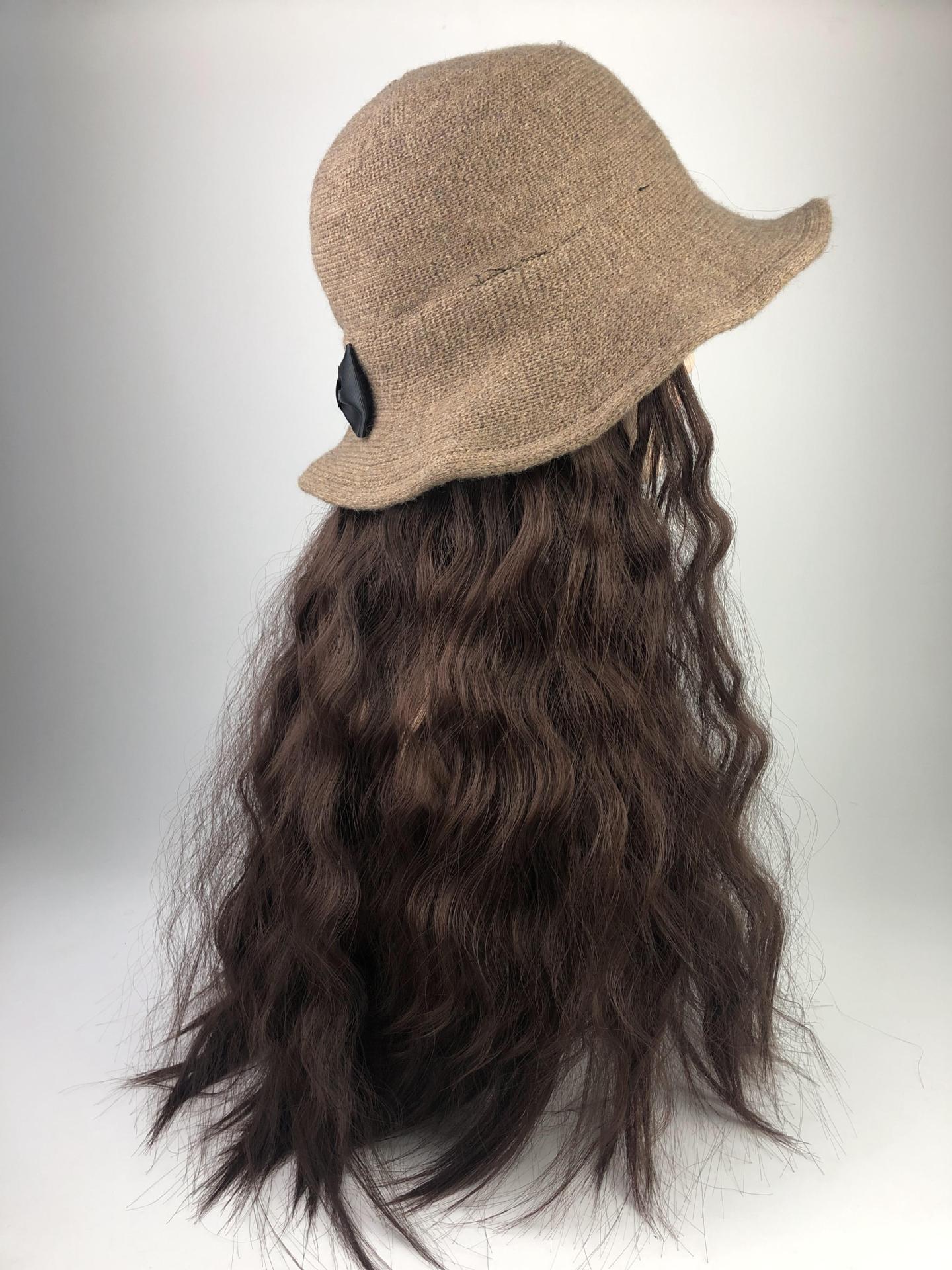 

Bow fisherman hat with wig hair net cover