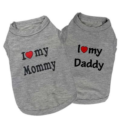 Abbigliamento per animali domestici: Gilet Daddy & Mommy per Cani Piccoli - Stili Primavera, Estate, Autunno.