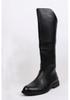 Men's Leather High-Top Riding Boots with Knee Guards - Warm and Stylish Over-the-Knee Motorcycle Boots for Autumn and Winter