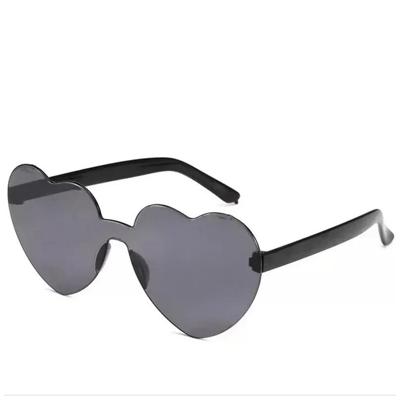 

2024 Candy Colorul Heart Shape Ocean Personality Frameless Children s Sunglasses Fashion Candy Love Sunglasses SHOW AS PICTURE