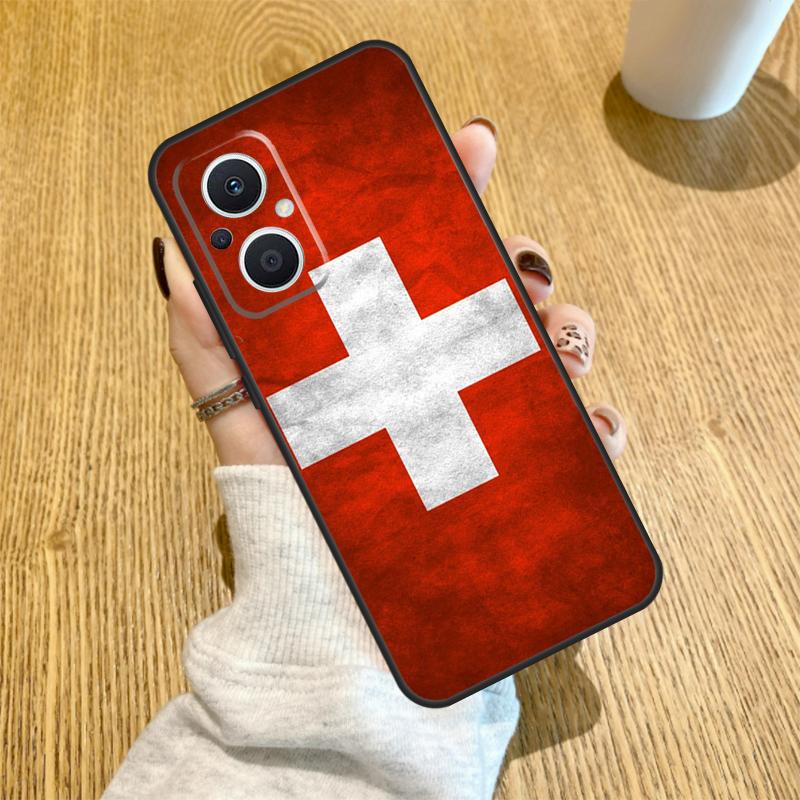 

Швейцария Швейцарский флаг Чехол Для OPPO Reno 7 8 Lite 14 F 13F 12F 11F 13 12 11 10 Pro OPPO Find X9 X8 X6 X5 Pro Чехол OPPO Reno13