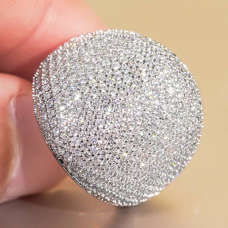 Xiaomi Huitan Gorgeous Women Ring Geometric Design Luxury Accessories for Party Elegant Wedding Silver Color/Gold Color Jewelry with CZ