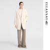 ELLASSAY Women's Elegant Pearlescent White Cashmere Blend Coat