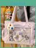 Geantă Crossbody din Nailon pentru Campusul Tinerilor Cu Strat Transparent Pentru Utilizare Zilnică Casual