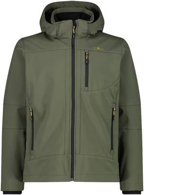 Bunda CMP Softshell se snímatelnou kapucí (3A01787N) Pánská softshellová bunda se snímatelnou kapucí (3A01787N) zelený olej