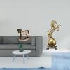 Rocking Horse Wood Resin Sculpture Decorative Artistic Retro Modern Design Ornament Figurine