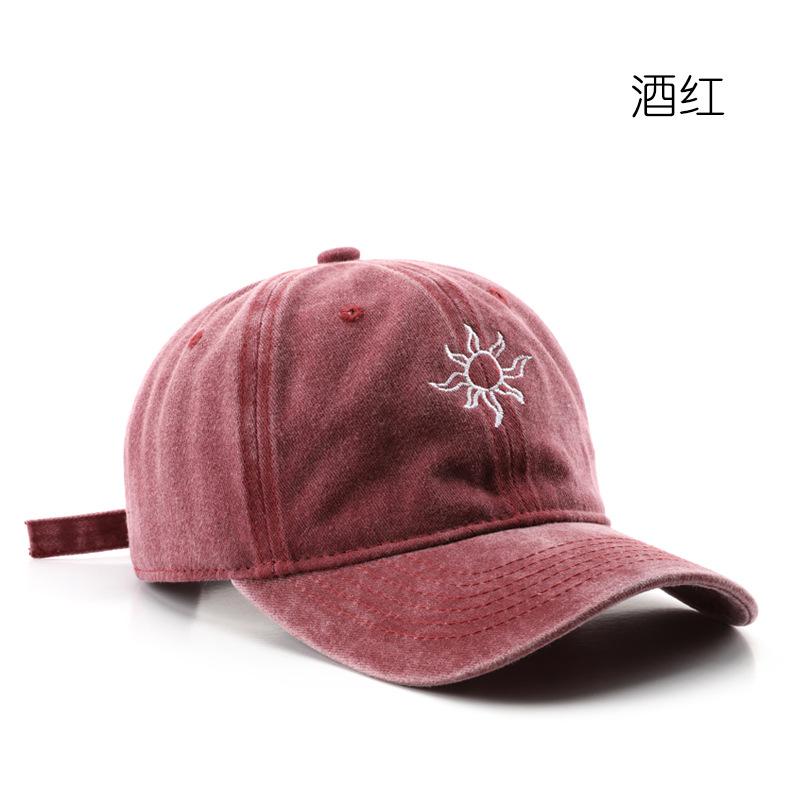 Baseball Cap Autumn and Winter Washed Embroidery Cap Outdoor Travel Sun Protection Shade Cap