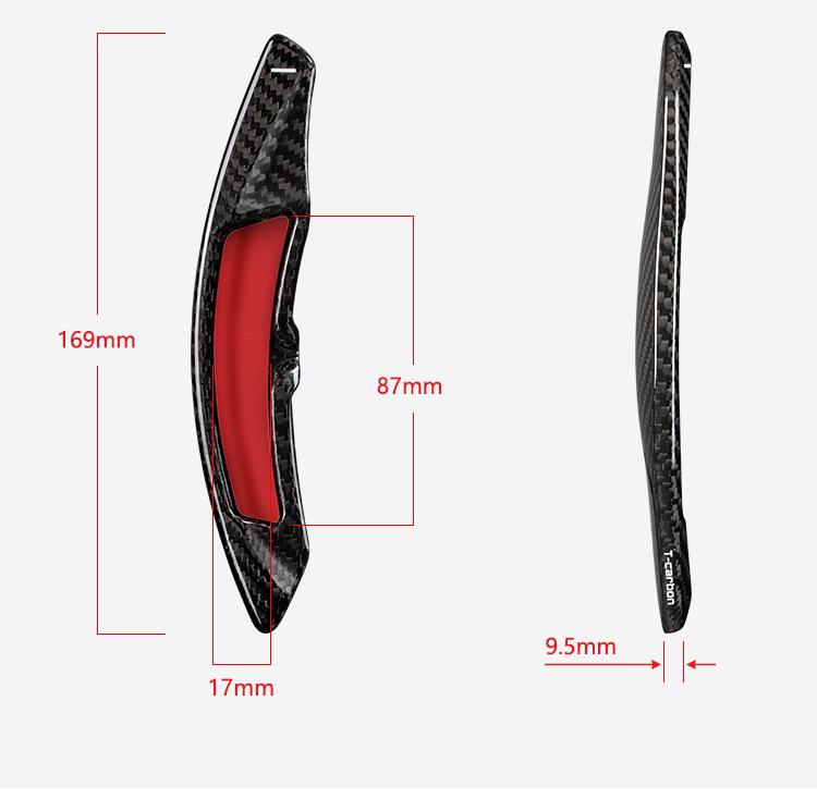 Elastic True Carbon Fiber Knob Paddles for Cayenne, 911, MACAN, Panamera