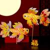 Chinese Traditional Handheld Fish Lantern Ancient Style Luminous Goldfish Light  Celebration