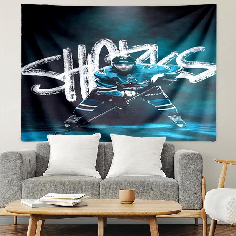 1PC Shark City Lights Tapestry Accessories Playroom Tapestry, for Bedroom,Livingroom, dormitory Room Wall Decor Fan Birthday Gifts