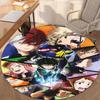My Hero Academia Bedruckter Runder Teppich Teppich Stuhlteppich Bereichsteppich Eingang Fußmatten, für Bürostuhl Wohnzimmer Schlafzimmer Küchenraum.