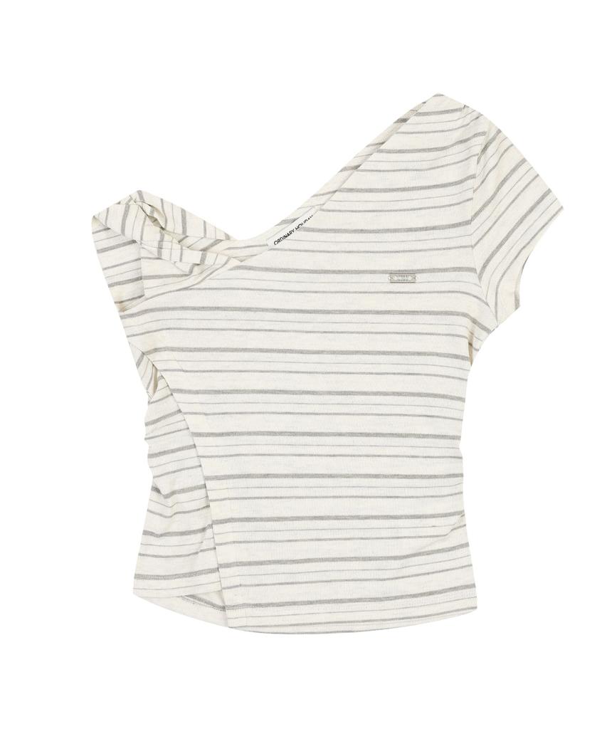 ORDINARY HOLIDAY Scarf Unbalance Sleeveless Top [Ivory]