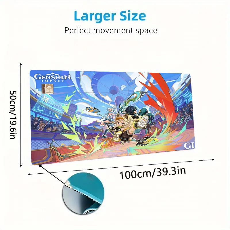 Genshin Impact Color Mouse Pad Large Gaming Table Cushion Non-slip Laptop Tablet Big Mousepad XXL Mat Mini PC Playmat With Lock edge
