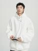 Men’s 500G Heavyweight Button-Up Hoodie: Autumn/Winter Trendy Brand, Loose Fit, Solid Color, Versatile American Style.