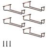 Commercial-Grade Hanging Wine Glass Holder, Wine Glass Rack, Glass Hanger, Storage, 10-inch (25cm) Glass Holder, Set of 5 (Bronze)