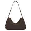 Michael Kors Nolita Brand Logo Suede Hobo Bag Women Shoulder Bag Chocolate 30F5GY5M2L-CHOCOLATE