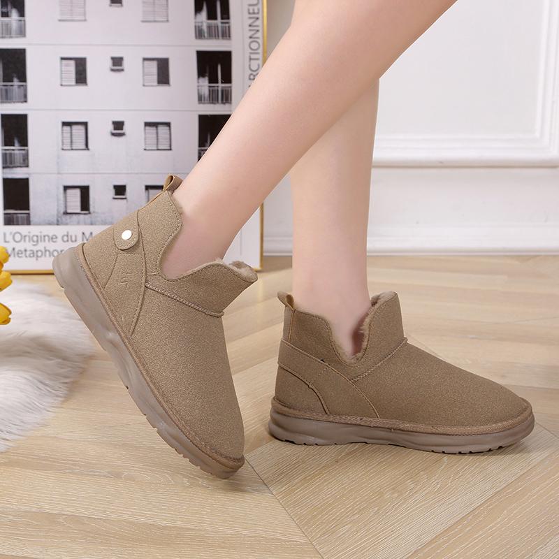 Fashion Winter Women's Short Plush Warm Snow Boots Faux Fur Ankle Boots for Women 2024 Casual Low Heel Short Boots