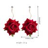 New Bohemia Romantic DIY Handmade Rose Artificial Flower Earring For Women Girl Party Beach Fashion Luxury Jewelry Gift