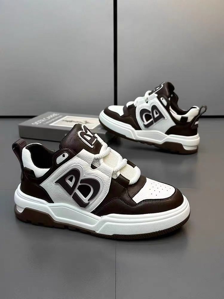 

Кроссовки мужские 2025 года, новый нишевый дизайн, студенческая корейская версия, универсальная спортивная обувь, увеличивающая рост, мужская обувь на платформе k816 44 чёрный