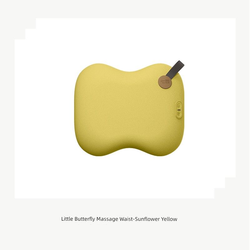 7c/7C Waist Massager Cervical Spine Waist Back Lumbar Spine Massage Instrument Massage Pillow Kneading Relief For Home R32-Sunflower Yellow