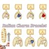 Y2K Creative Heart Moon Butterfly Star Bow Golden Pendant Italian Charm Links Fit 9mm Stainless Steel Bracelet Women DIY Making