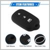 2 Pcs Key Fob Case Cover Compatible for Toyota 4Runner 1999-2009 4 Button, Durable Silicone Black Remote Key Case Protector Replacement Car Parts