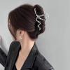Pinza a morsetto in metallo ad alto livello con fiocco per capelli 2024 per donna: Pinza per Capelli a Forma di Squalo, Grande, Elegante, Stile Freddo, per la Nuca