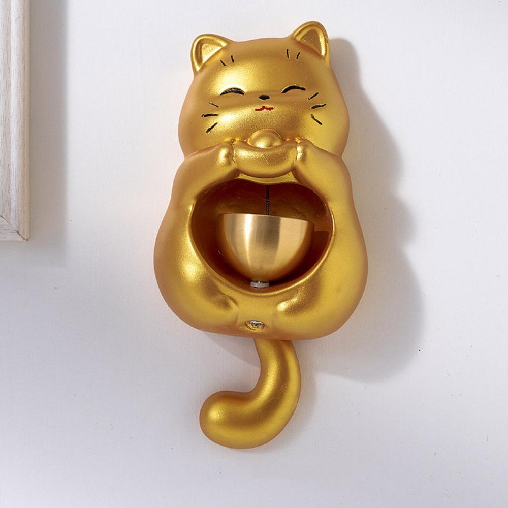 Lucky Cat Door Bell Magnetic Door Chime Ornaments Creative Wind Chime  for Door Wall