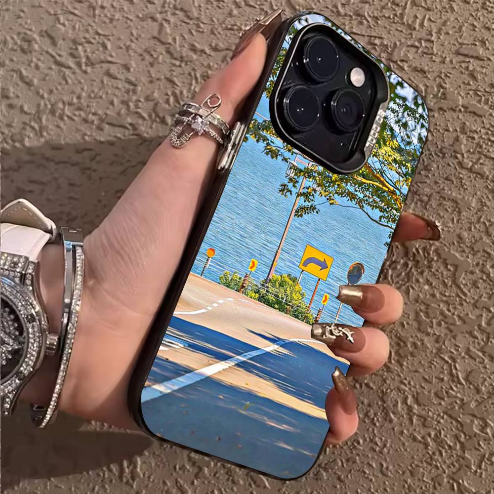 

Seaside Station Phone Case For iPhone 17,16,15,14,13,12,11,Pro,X,XS,Max,Plus Soft Black Cover iPhone14Plus