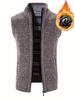 Cozy Up Uomo Plus Velluto Gilet Spesso Collo Alto Giacca Maglione Cappotto Cardigan