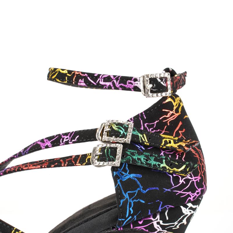 Mode Damen Latin Tango Salsa Tanzschuhe High Heels Indoor helles Leder offene Zehen Tanzschuhe mit Absätzen 7,5 cm