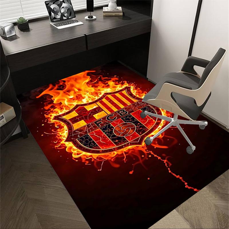1 шт. Коврик FCB Flames, противоскользящий, полиэстеровый, для пола, для офиса, спальни 60cm by 90cm