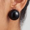 Ins Exaggerated Big Round Stud Earrings For Women French Retro Colorful Maillard Resin Earrings Fashion Party Jewelry Gifts New1