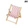 Cute Beach Chairs Mobile Phone Holder Mini Wooden Beach Chair Model Foldable Phone Holder Photography Prop Miniature Scene Decor